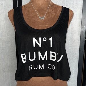 BUMBU RUM CO No 1 Women's Black Crop Top